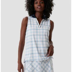 Tuckernuck Blue and White Plaid Sleeveless Top